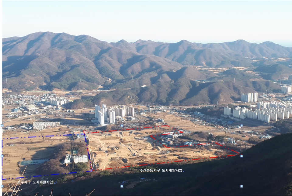 주진·흥등지구 도시개발사업 위치도
