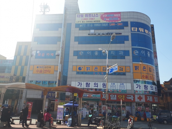 양산시 중앙로 간판개선사업 전의 모습