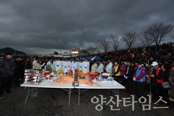 훟상회야천 행사에서 제례식 모습 ⓒ양산타임스