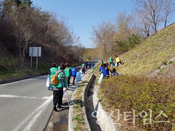 동면 봄맞이 국토대청소 현장 ⓒ양산타임스