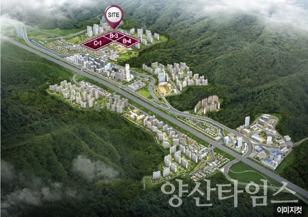 양산 사송신도시 위치도 ⓒ양산타임스
