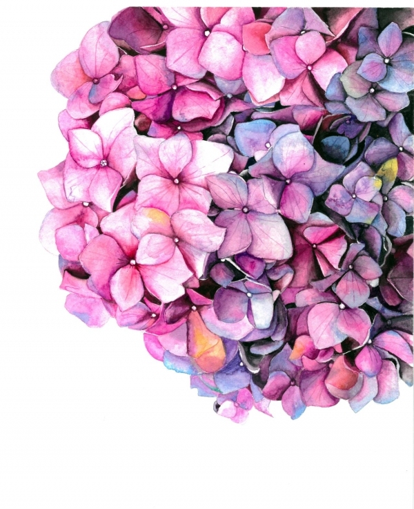 울주선바위도서관에서 전시하고 있는 'Like like flowers' 윤경애 작가 개인전 작품 ⓒ양산타임스