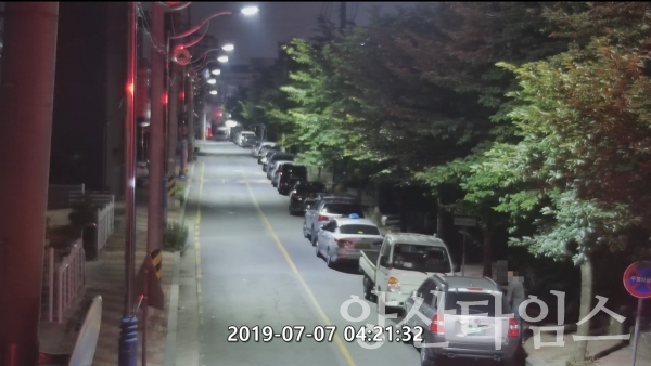 범서읍 월드메르디앙 사거리 인근 현장 사진 ⓒ양산타임스