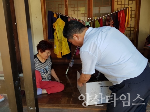 양산시 동면에서는 무더위에 취약계층 돌봄을 강화했다. ⓒ양산타임스