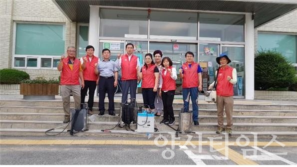 상북면 주민자치위 방역활동 ⓒ양산타임스