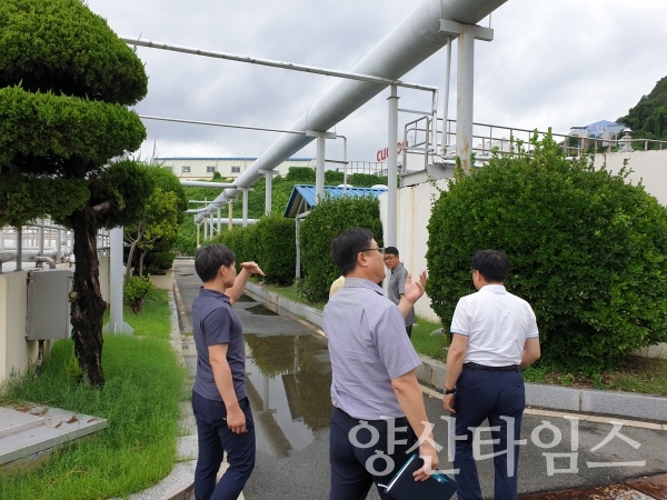 양산시에서 환경기초시설을 점검하고 있다.ⓒ양산타임스