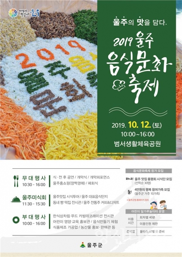 2019 울주음식문화축제 포스터 ⓒ양산타임스