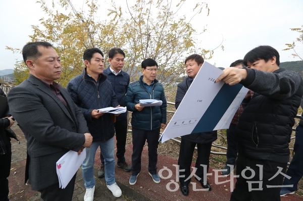양산시의회 도시건설위원회 현장활동 ⓒ양산타임스