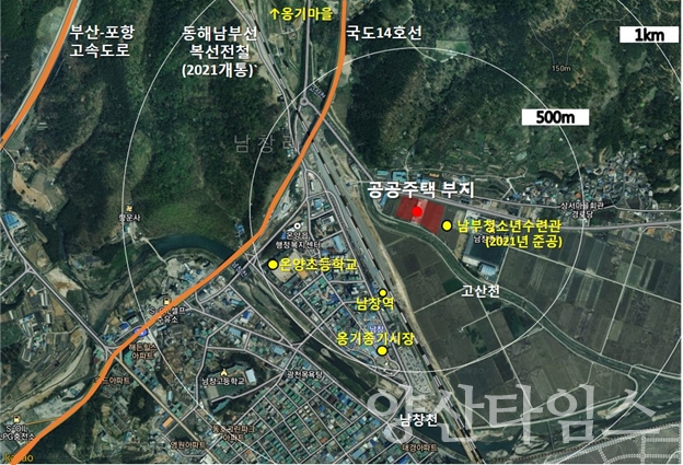 울주군 2019년 마을정비형 공공주택 사업 위치도 ⓒ양산타임스
