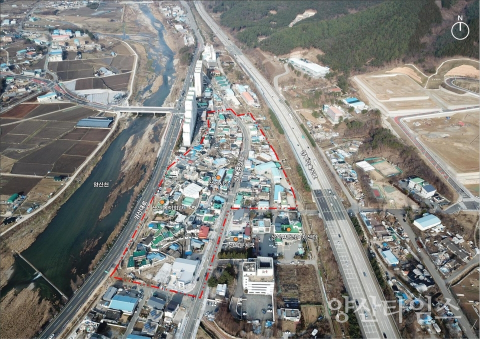 상북면 석계리 삼계마을 새뜰마을 사업부지 ⓒ양산타임스