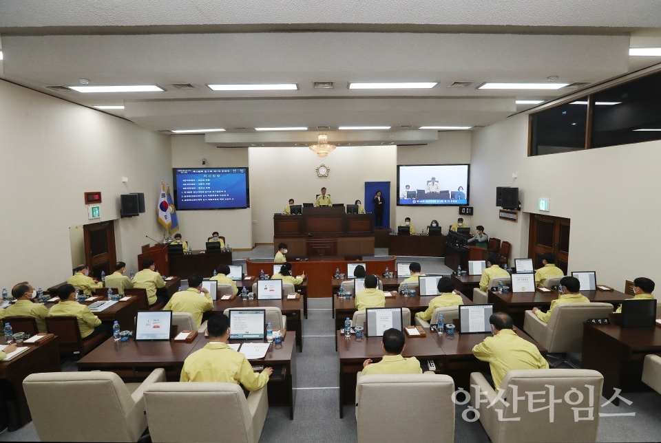 양산시의회 제166회 임시회 개회 ⓒ양산타임스