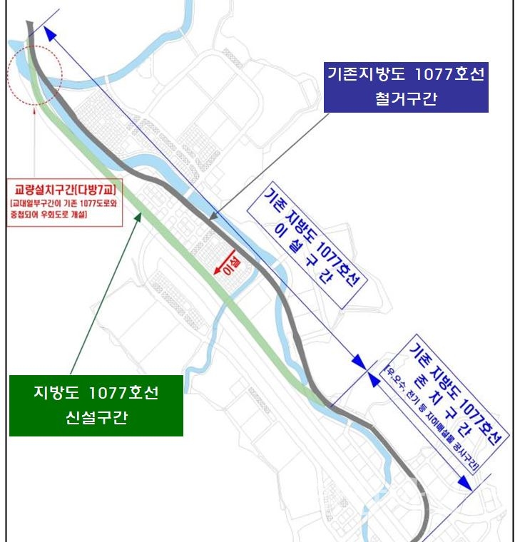 지방도 1077호선 임시개통 구간 ⓒ양산타임스