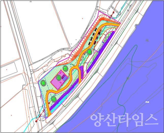 하천쉼터 위치 ⓒ양산타임스