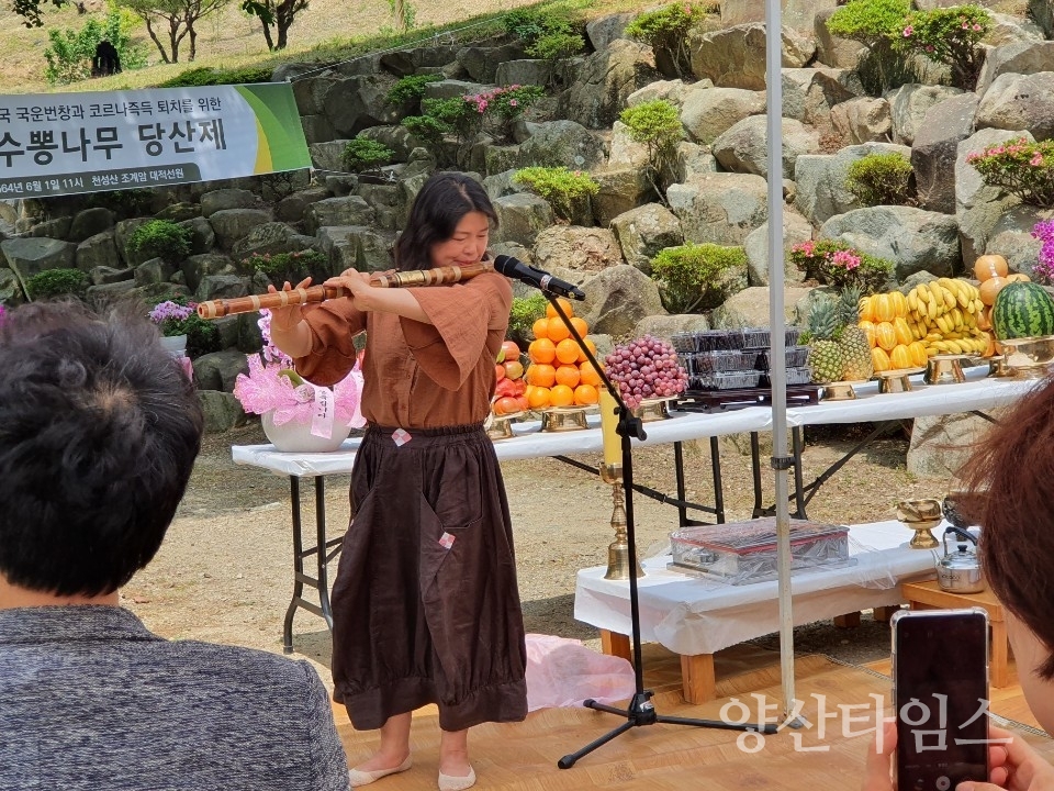 국가무형문화제 제45호 대금산조이수자 김향선님 ⓒ양산타임스