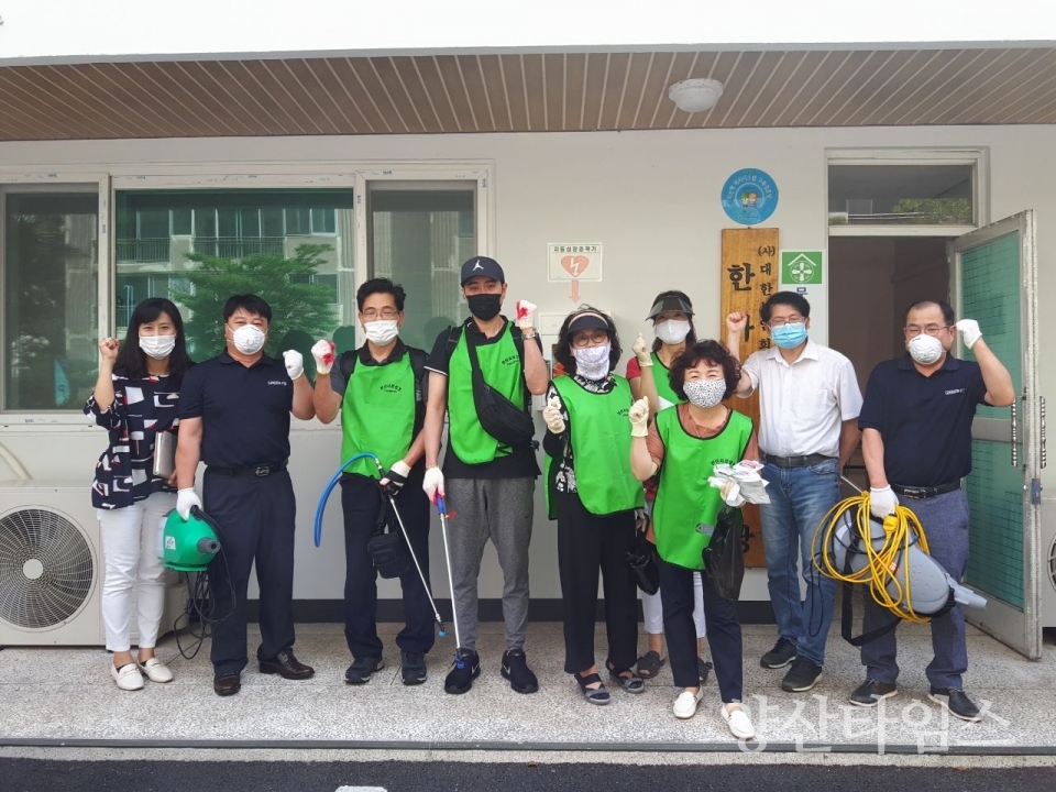 삼성동 지역 경로당 방역봉사 ⓒ양산타임스