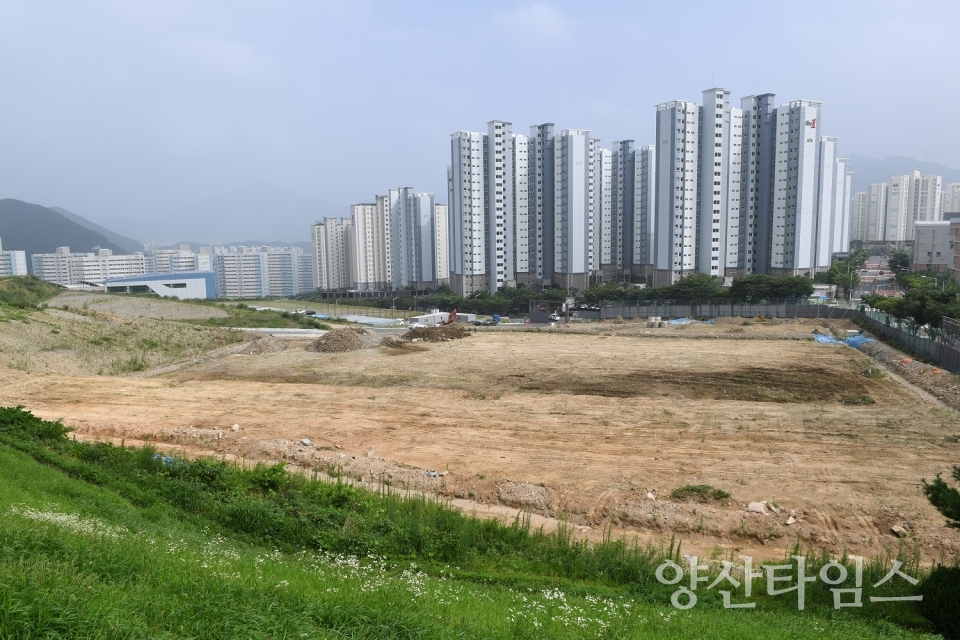 아크아드림파크 공사 현장 ⓒ양산타임스
