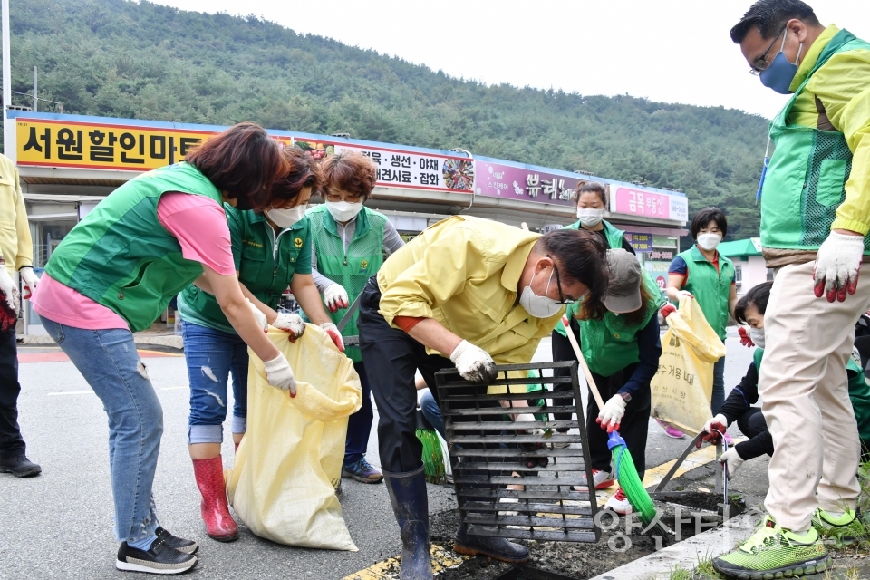 새마을회 태풍 안전예방 ⓒ양산타임스
