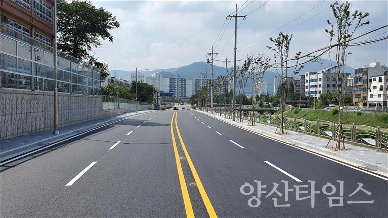 신기삼거리간 도시계획도로 확장ⓒ양산타임스