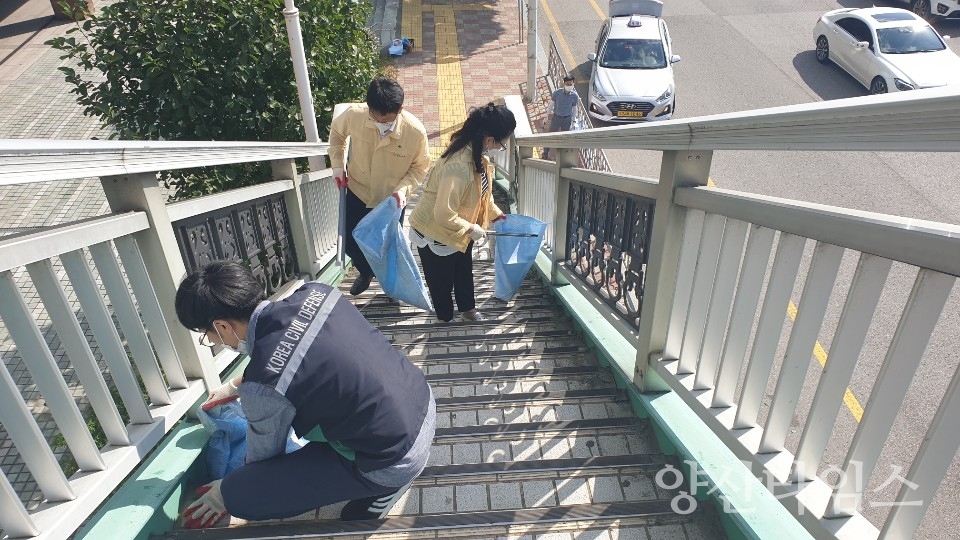 추석맞이 육교 환경정비 실시ⓒ양산타임스