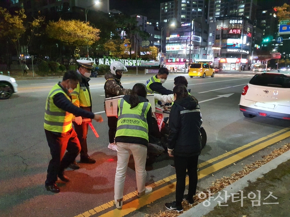 이륜차 안전기준 단속ⓒ양산타임스
