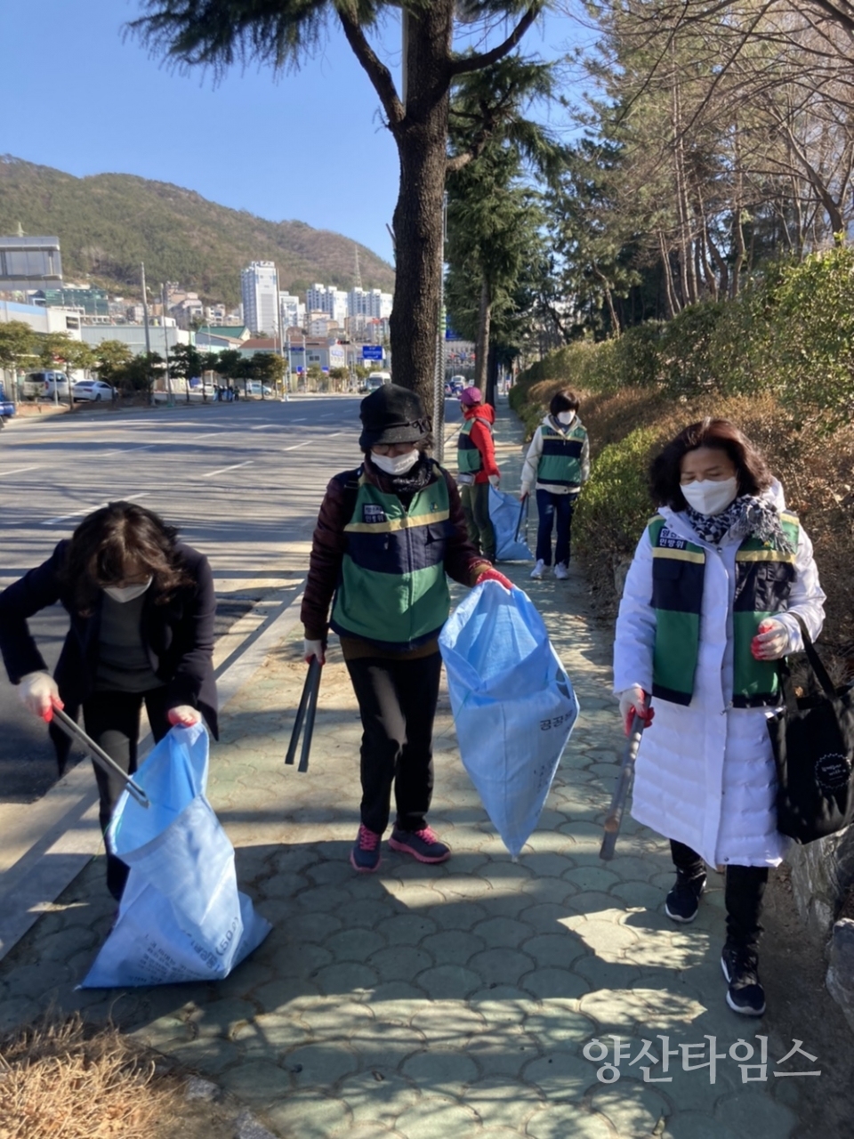 삼성동 설맞이 국토대청소ⓒ양산타임스