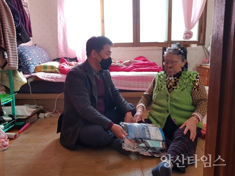 강서동 동절기 취약계층 안부확인ⓒ양산타임스