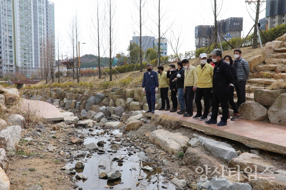 일광면 삼성천 정비사업 현장 ⓒ양산타임스