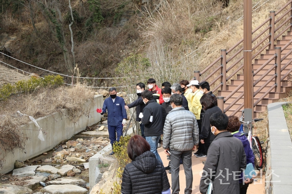 일광면 삼성천 정비사업 현장 ⓒ양산타임스
