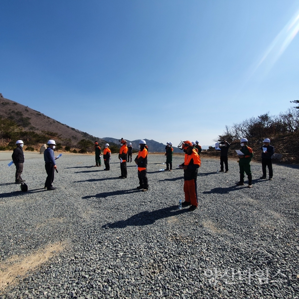 공공산림가꾸기 근로자 사고예방 교육 ⓒ양산타임스
