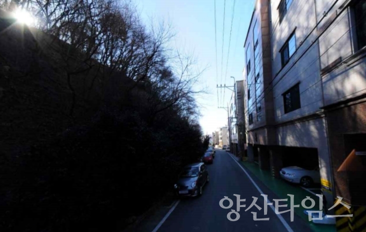 수영하이츠 인근(종점부)ⓒ양산타임스