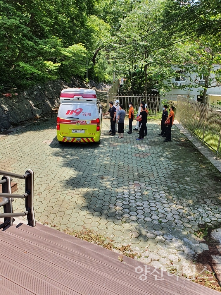 상묵면 철구소 익수자 119이송 ⓒ양산타임스