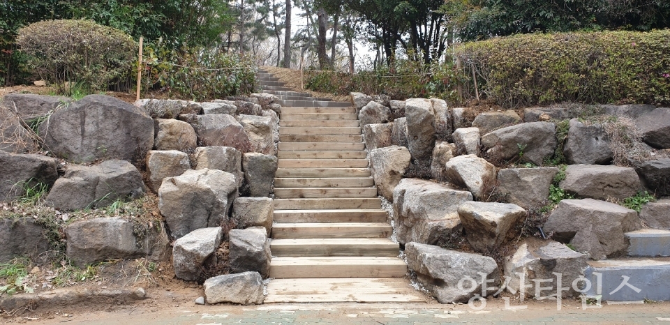 남구 경계구간 완충녹지 진입로 정비 완료ⓒ양산타임스