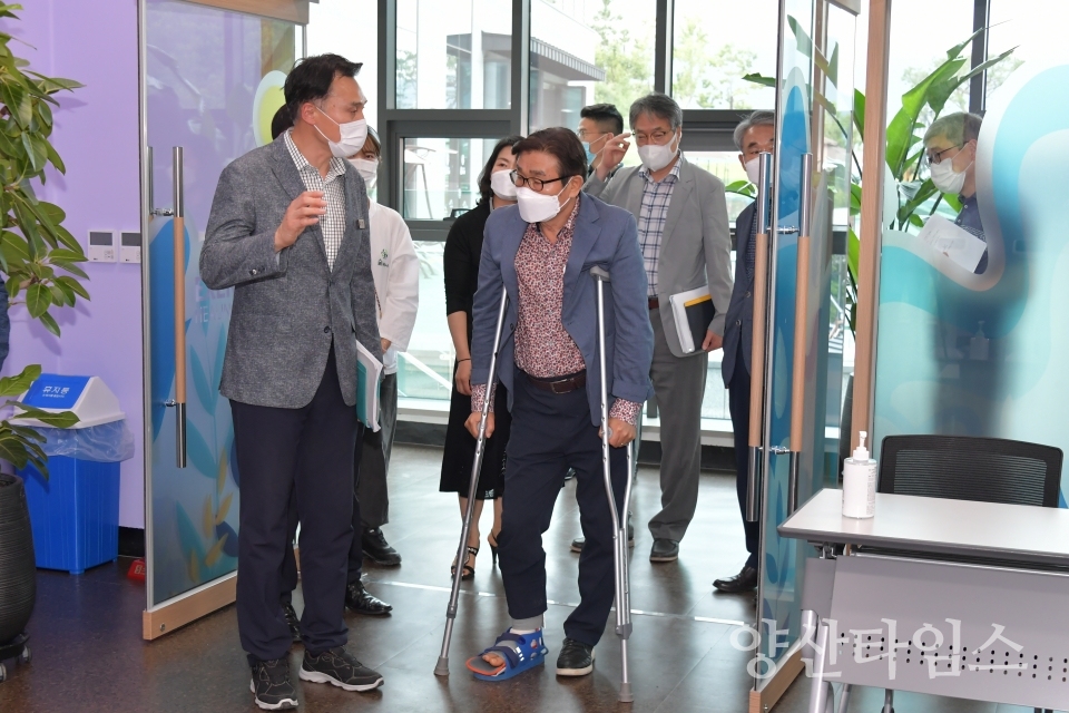 숲애서 찾아가는 현장시장실ⓒ양산타임스