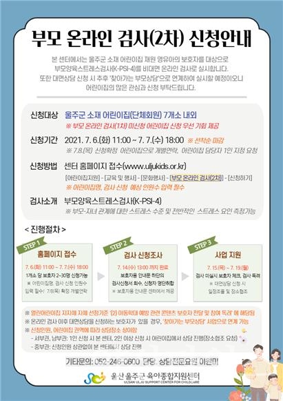 부모양육스트레스 온라인 검사ⓒ양산타임스