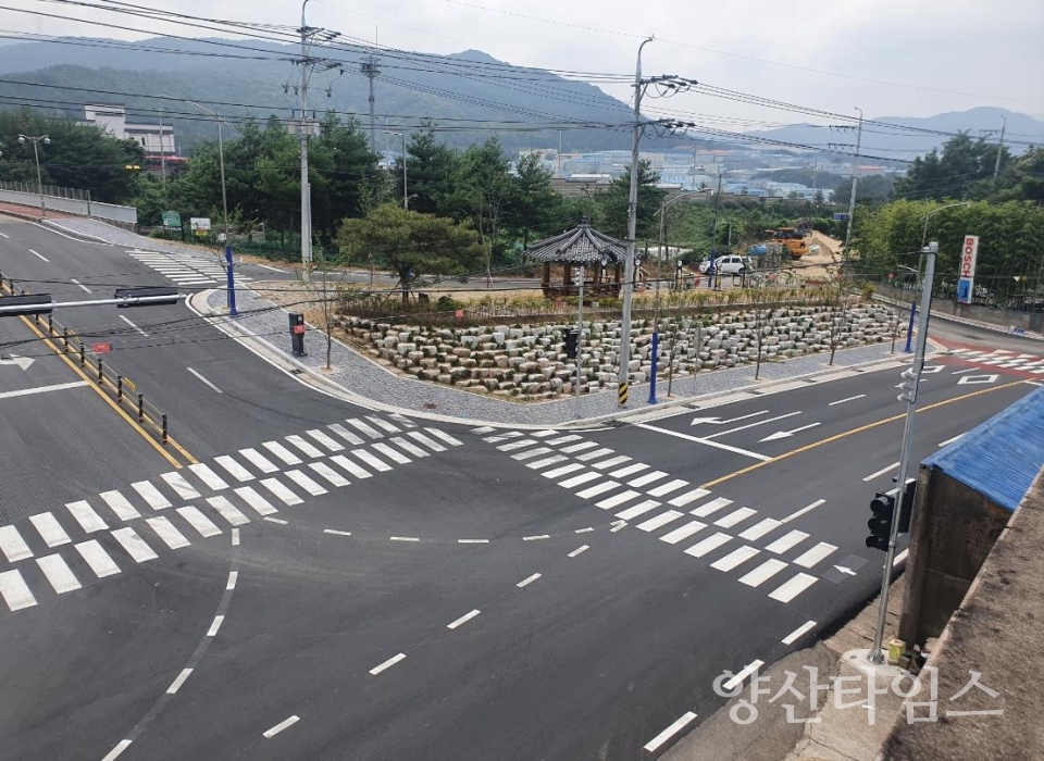 상북대석 교통광장ⓒ양산타임스