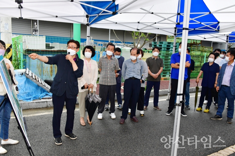 악취저감 완충녹지 현장시장실ⓒ양산타임스