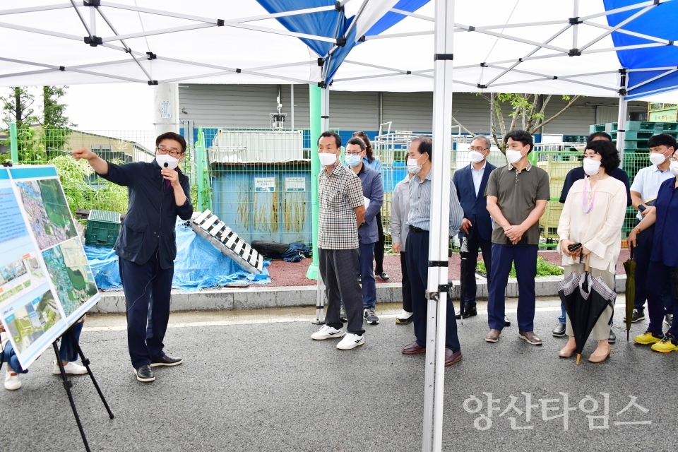 악취저감 완충녹지 현장시장실ⓒ양산타임스