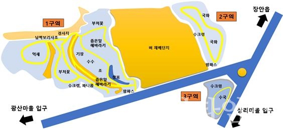 기장군 경관농업단지 조성도ⓒ양산타임스
