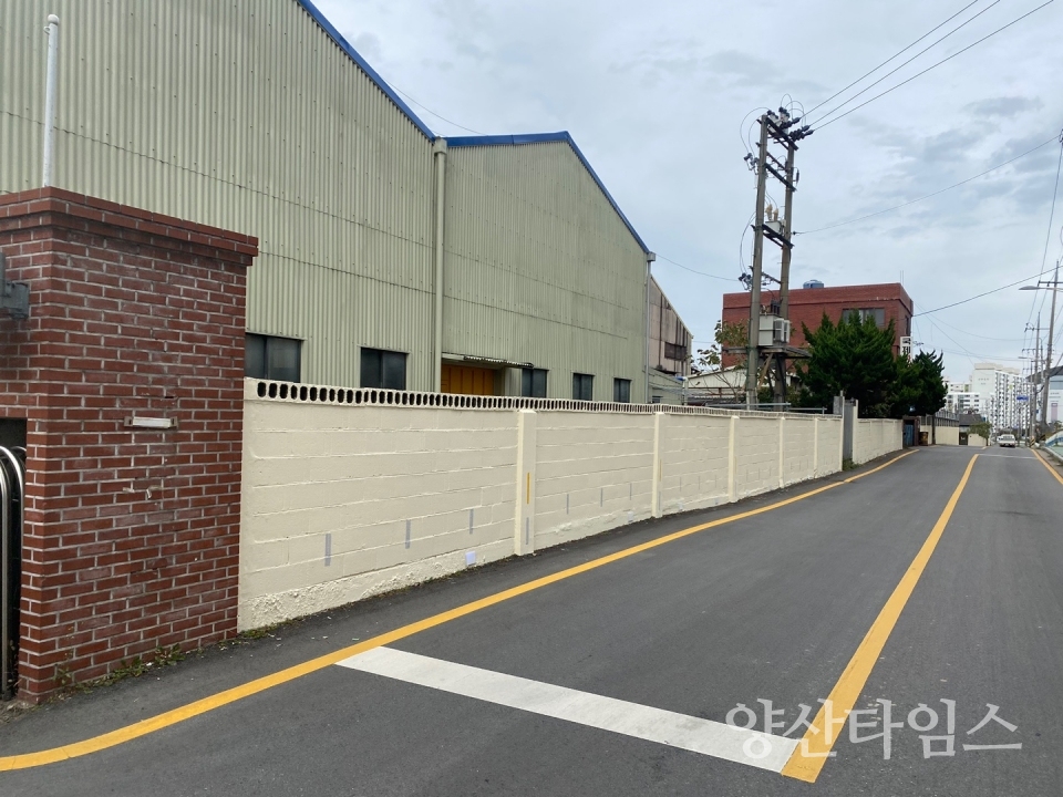 회야강변 도로환경 개선공사ⓒ양산타임스