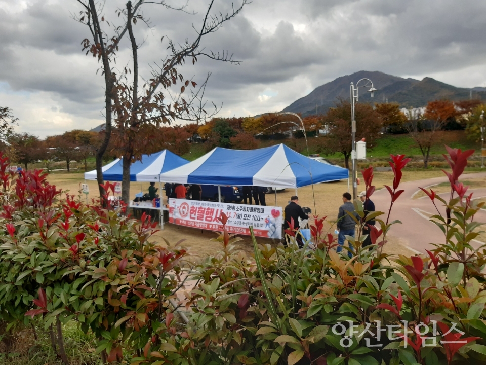 소주동 자율방범대 헌혈행사ⓒ양산타임스