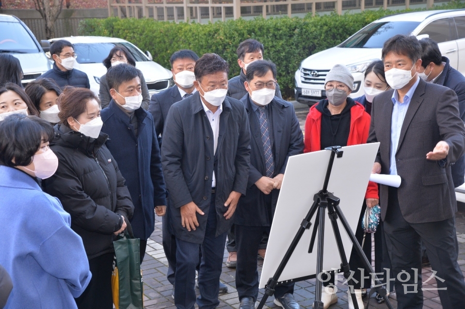 옥상방화문 자동개폐장치 현장시연ⓒ양산타임스
