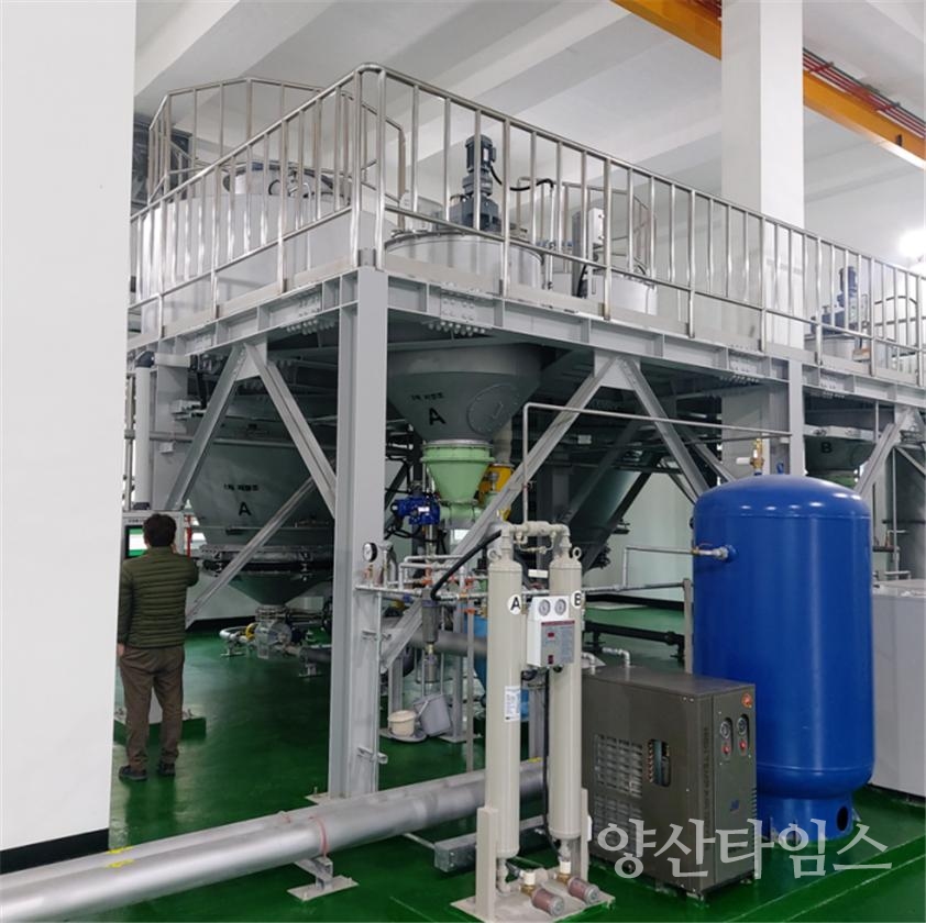 웅상정수장 분말활성탄 접촉조ⓒ양산타임스