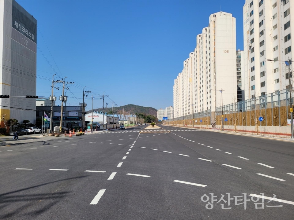 천성리버타운 일원 도시계획도로ⓒ양산타임스