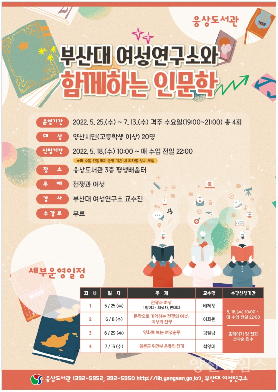 웅상도서관 여성인문학 강의ⓒ양산타임스