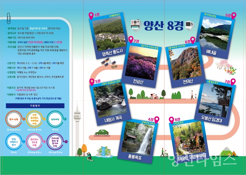 양산에서 한달 여행하기 리플렛ⓒ양산타임스