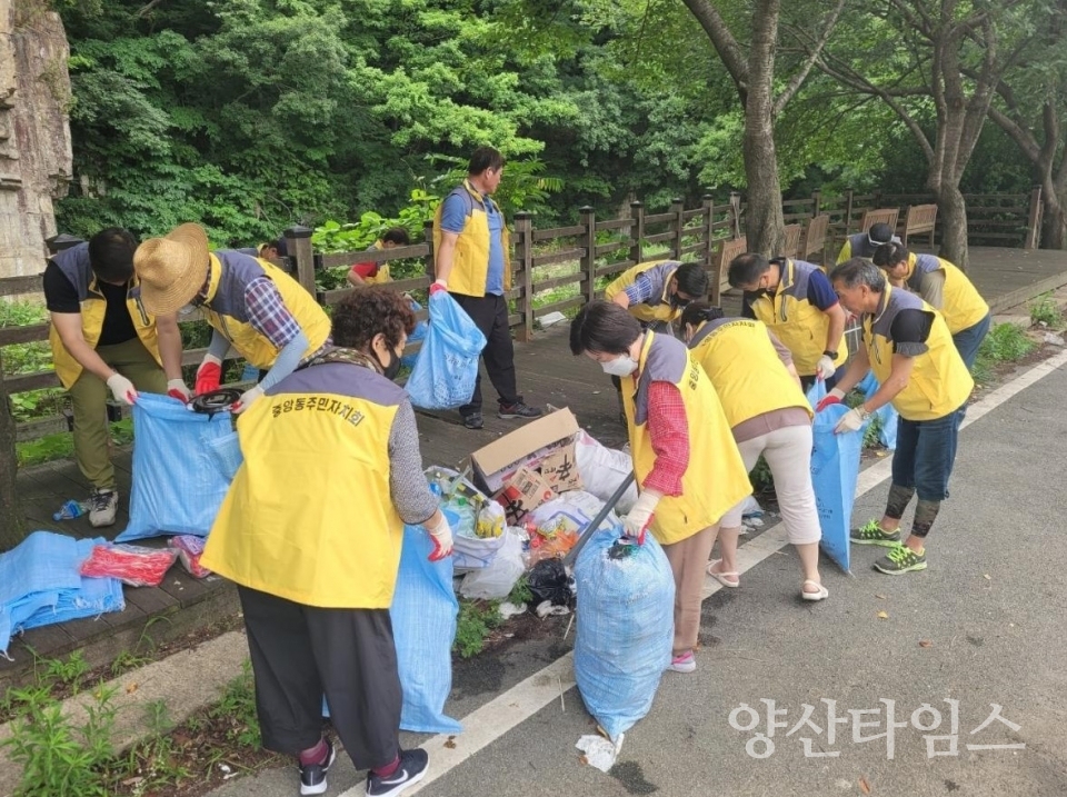 중앙동 주민자치회 싹쓸이데이ⓒ양산타임스