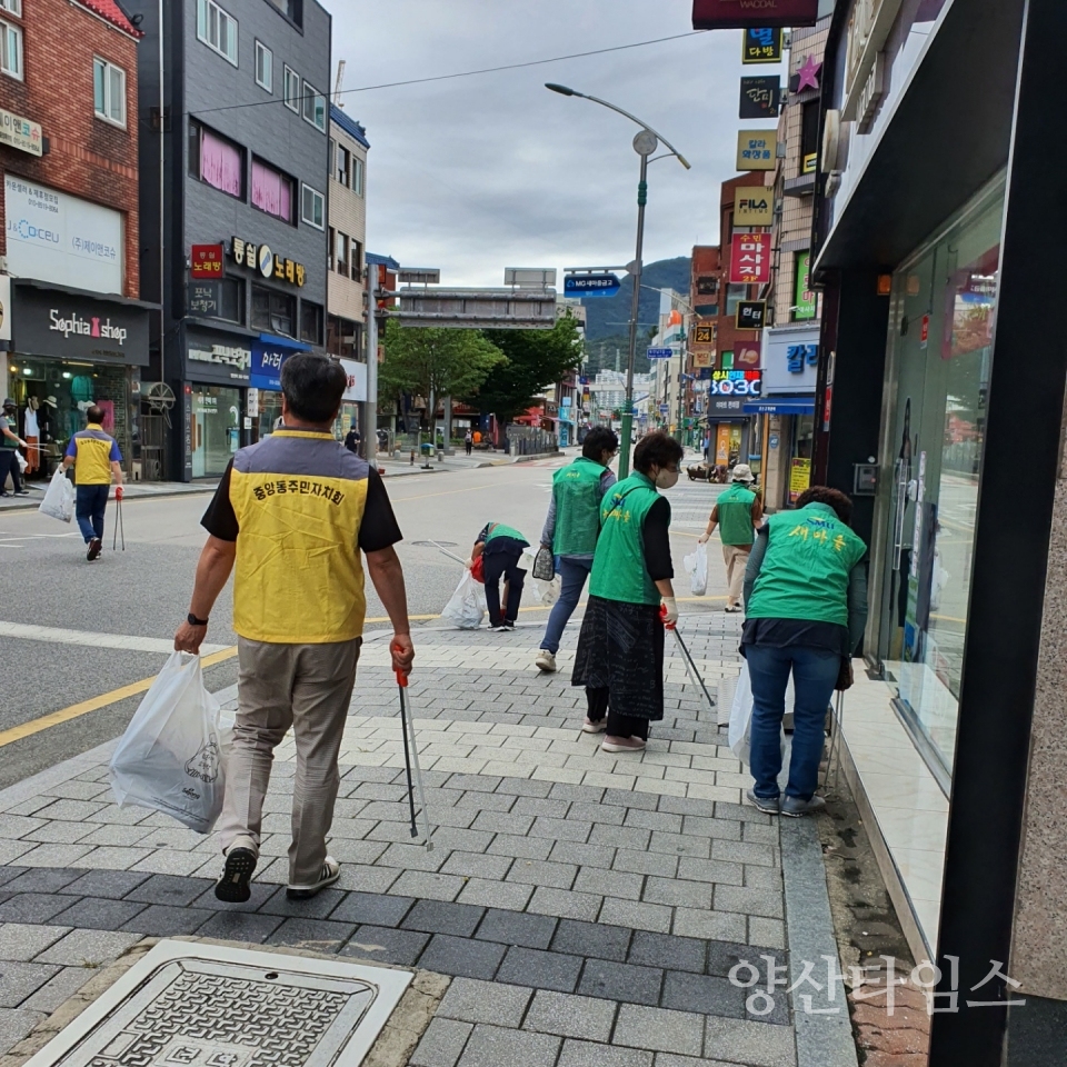 중앙동 사회단체 8월 싹쓸이데이ⓒ양산타임스