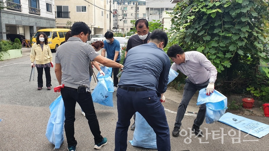 서창동 추석맞이 국토대청소ⓒ양산타임스