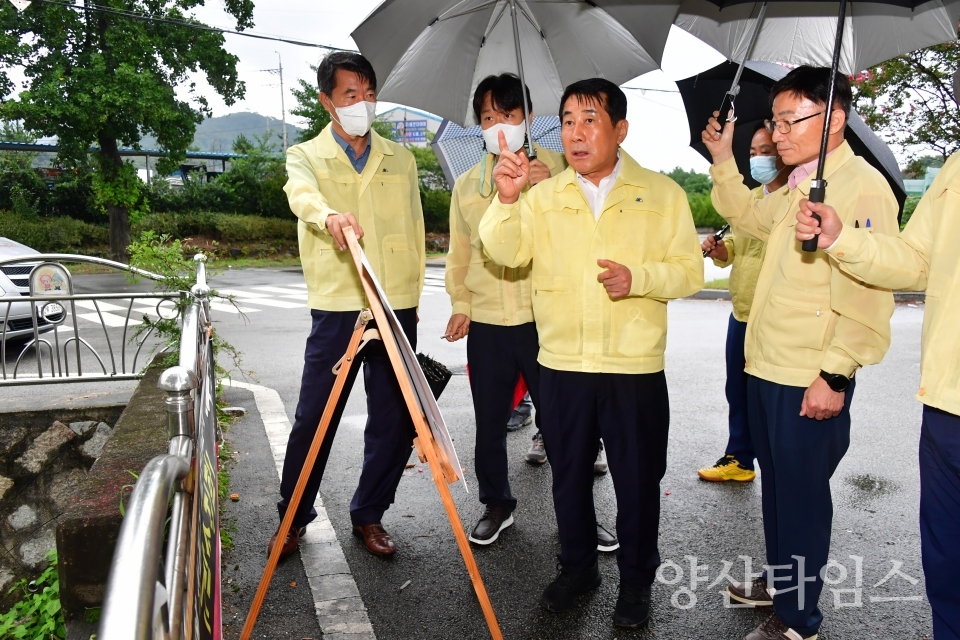 태풍 대비 현장점검ⓒ양산타임스