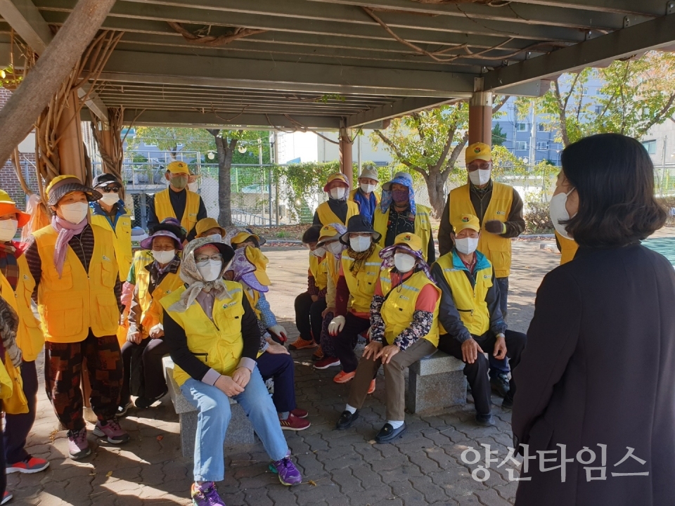 강서동 노인일자리사업 현장간담회ⓒ양산타임스